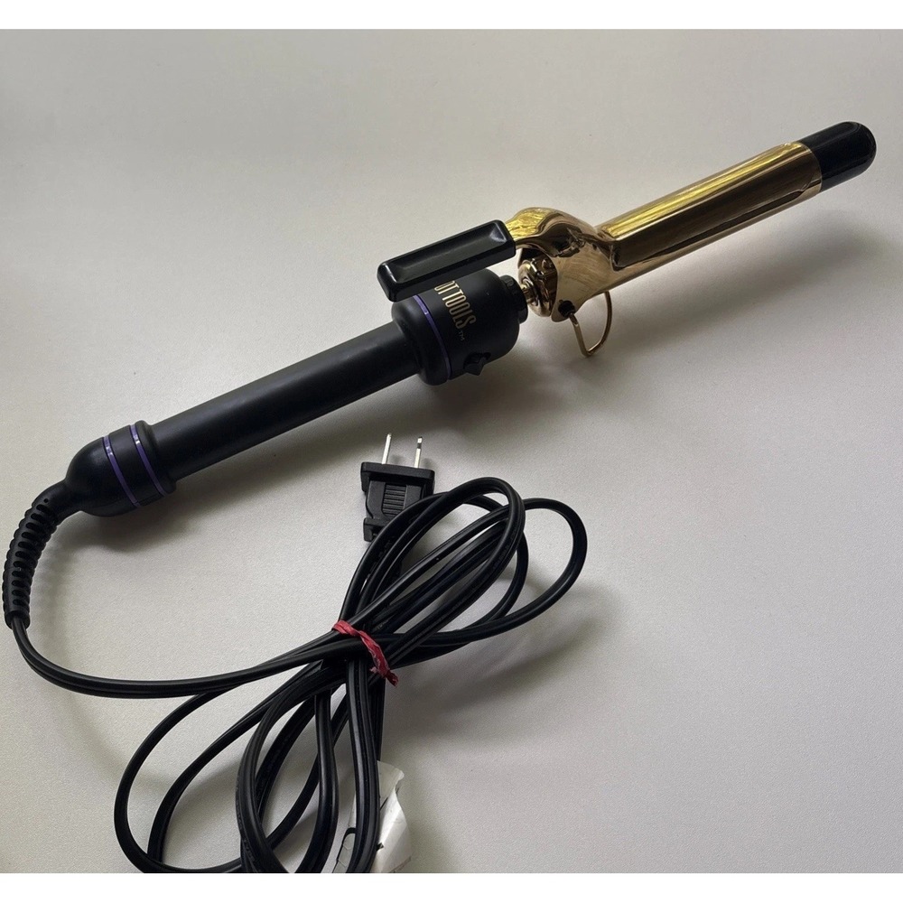 Hot Tools Pro Signature Gold Curling Iron Long-Lasting Defined Curls 1 Inch